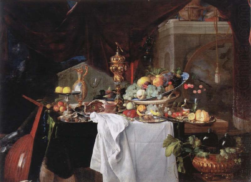 Jan Davidz de Heem Table with desserts china oil painting image